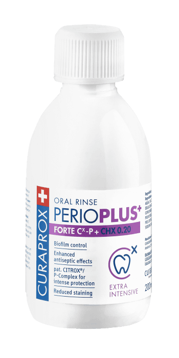 Curaprox Perio Plus+ Forte ústní voda (0,20% CHX), 200ml