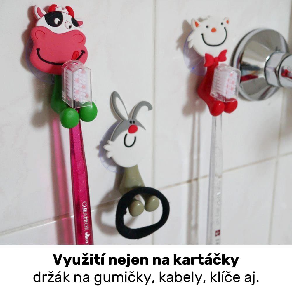 Držák na zubní kartáček - kočička, 1 ks - náhled 4