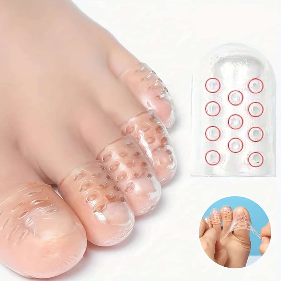 Ochranné silikonové návleky na prsty (transparent), 10 ks - náhled 2