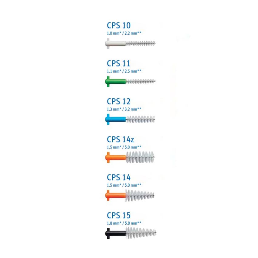 Curaprox CPS 14 Regular ORTHO REFILL mezizubní kartáčky (oranžové), 4ks (blistr) - náhled 4