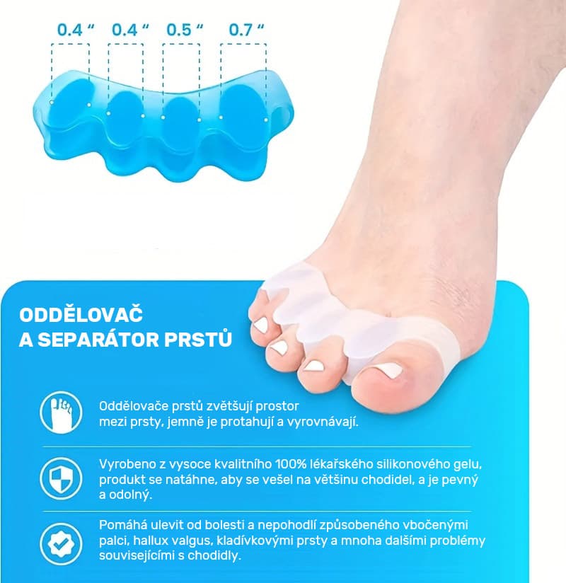 Gelový oddělovač prstů (bílý), 2 ks - náhled 4