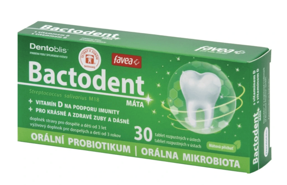 Favea Bactodent orální probiotikum (máta), 30ks - náhled 2