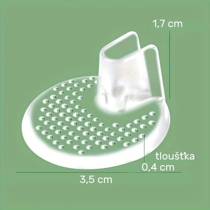 Gelový chránič mezi prsty do žabek - transparent, 2 ks - náhled 2