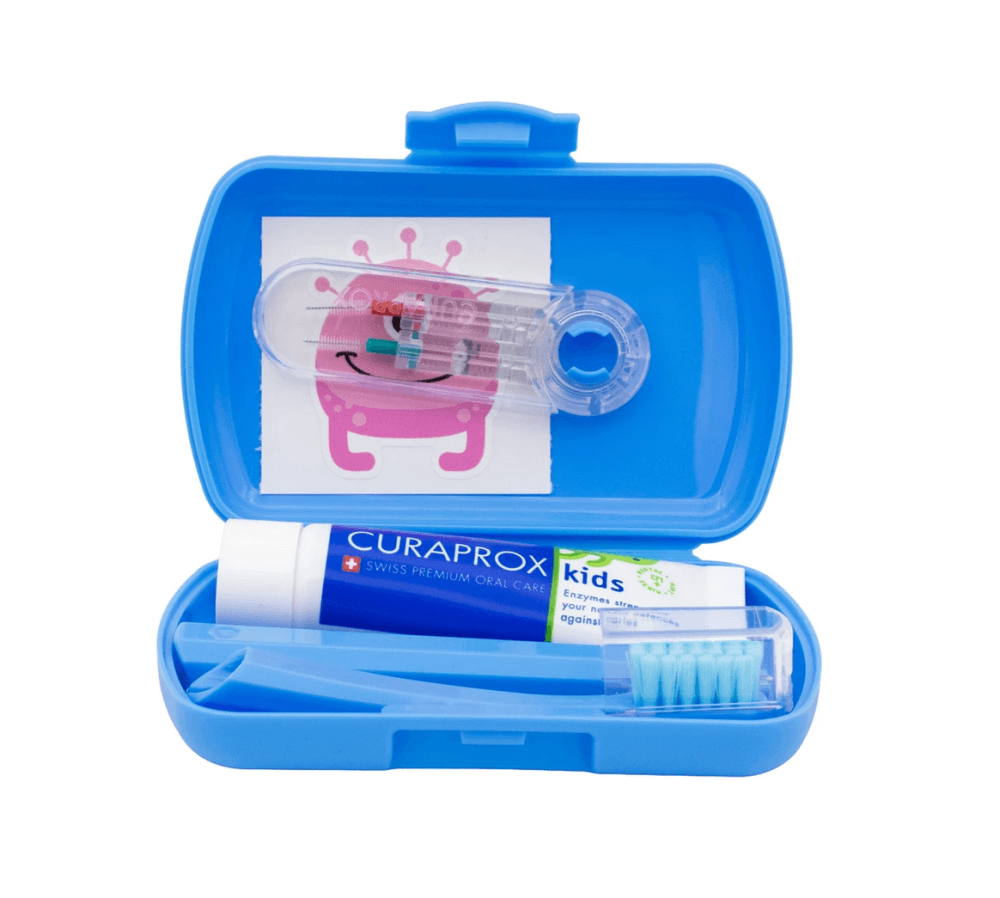 Curaprox Travel Set KIDS modrý - náhled 4