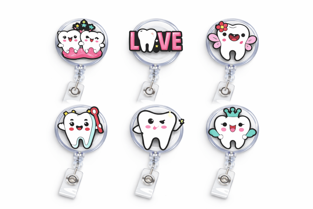 Navíjecí klip pro visačku, 1 ks (vzory dental) Dva zoubky - náhled 2