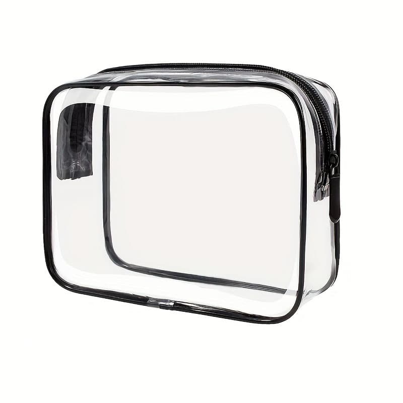Cestovní PVC taštička (transparent+černá)