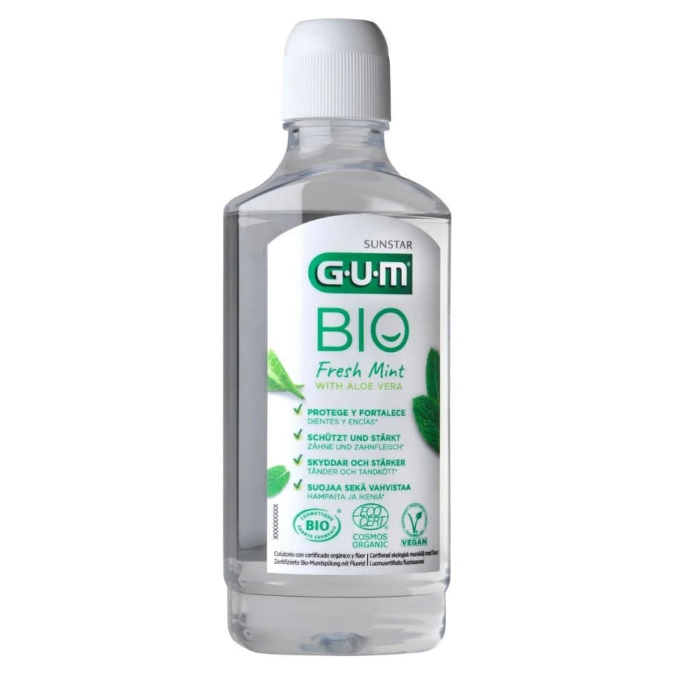 GUM BIO ústní voda s Aloe Vera (fresh mint),  500ml