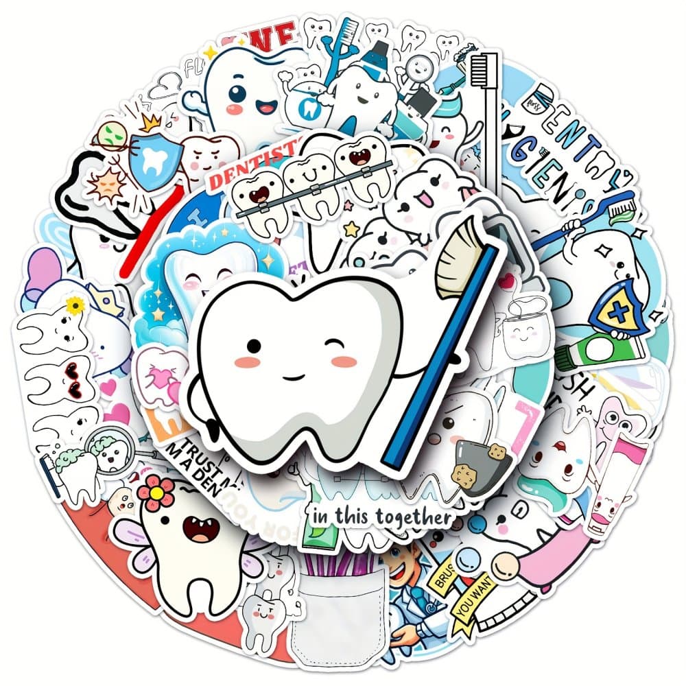 Sada samolepek s dentální tématikou, 50 ks - náhled 2