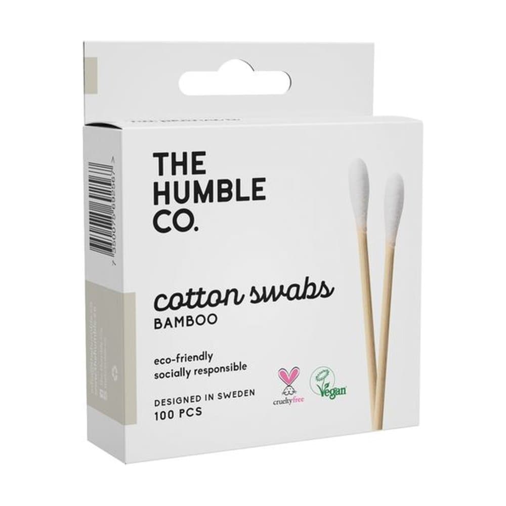 Humble vatové jednorázové bambusové tyčinky 7cm (bílé), 100 ks