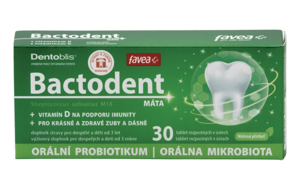 Favea Bactodent orální probiotikum (máta), 30ks - náhled 3