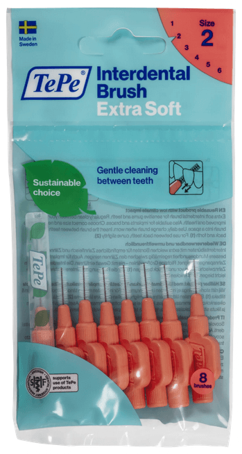 TePe EXTRA SOFT 2 mezizubní kartáčky 0,5 mm, 8 ks