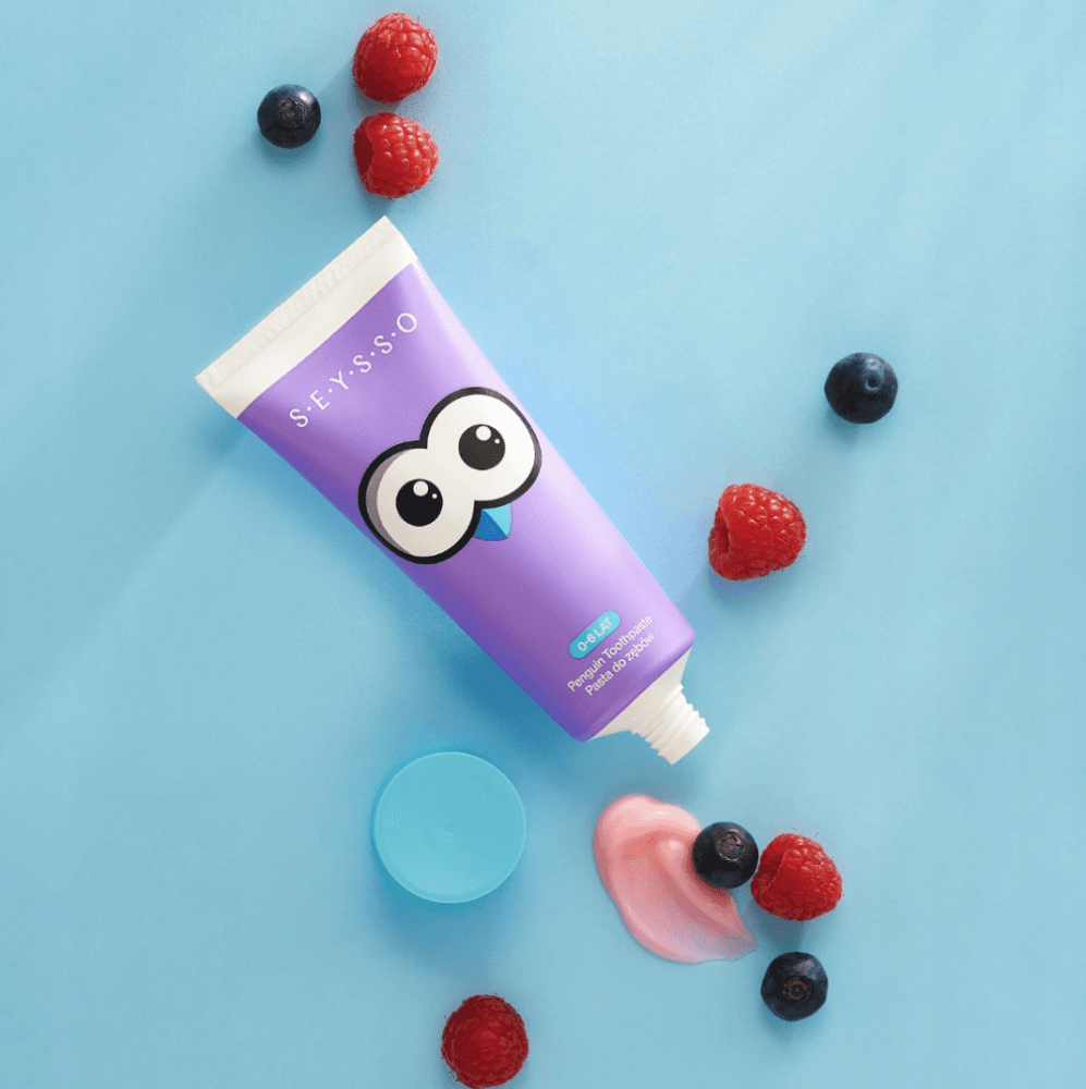 SEYSSO Kids Penguin dětská zubní pasta s hydroxyapatitem 0-6 let (ovocná), 75ml - náhled 3