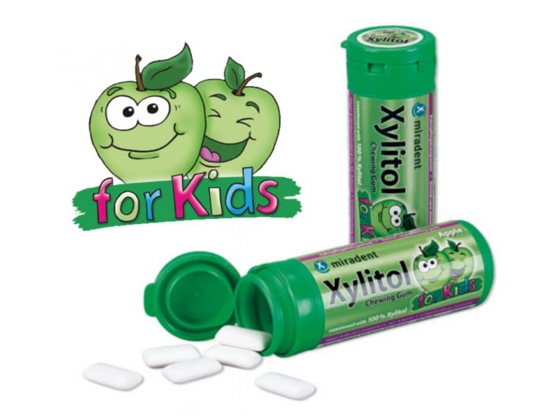 Miradent Xylitol KIDS žvýkačky jablko, 30ks