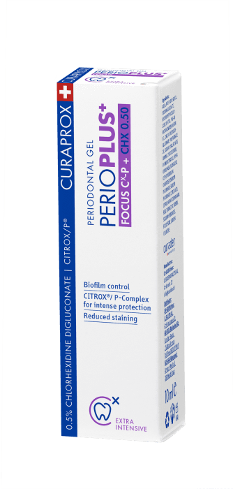 Curaprox Perio Plus+ Focus zubní gel (CHX 0,5%), 10 ml