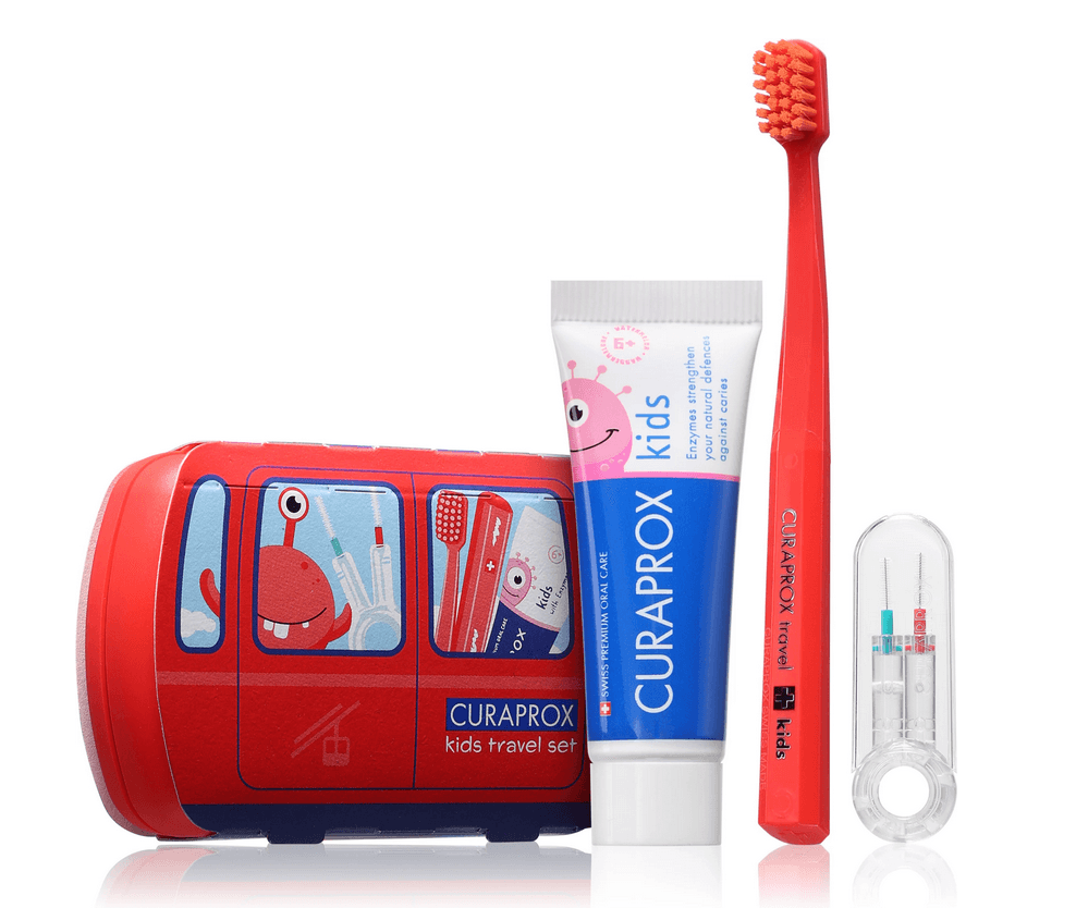Curaprox Travel Set KIDS červený - náhled 1