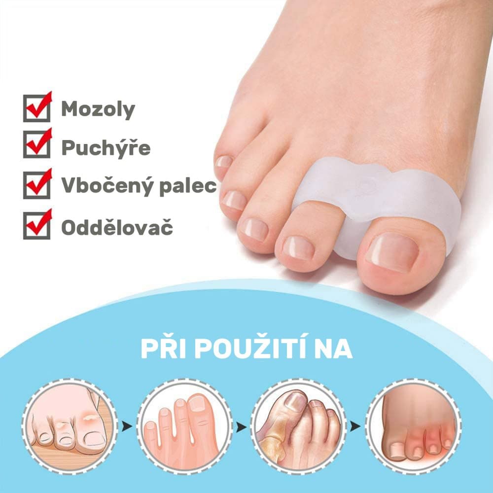 Gelový korektor s dvojitým kroužkem na palec (hallux), béžový, 2 ks - náhled 5