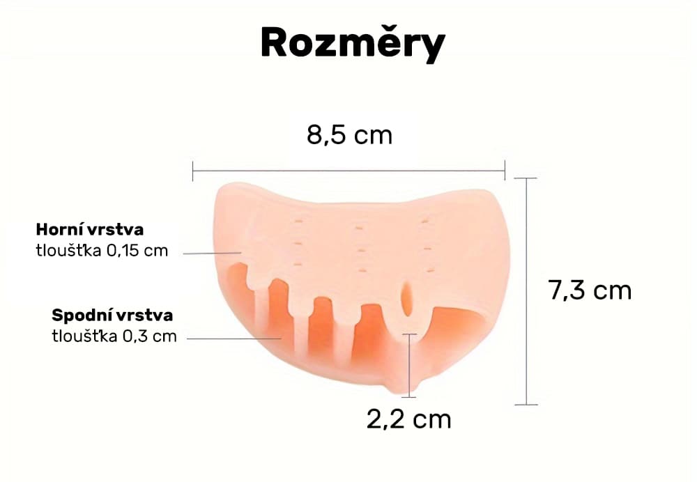 Gelový oddělovač prstů a chránič (bílý), pár - náhled 4