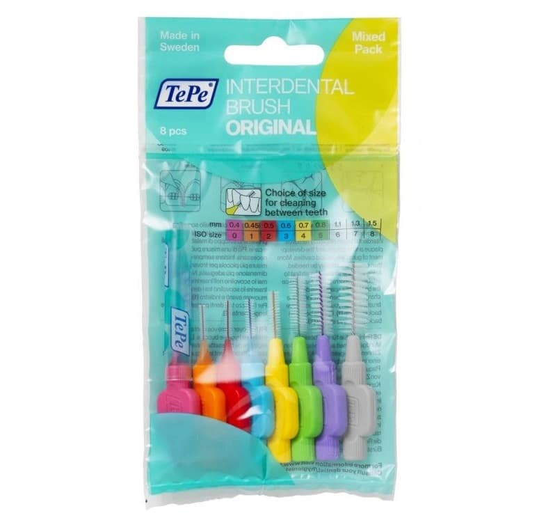 TePe ORIGINAL 0-7 mezizubní kartáčky MIX (0,4-1,3mm), 8ks