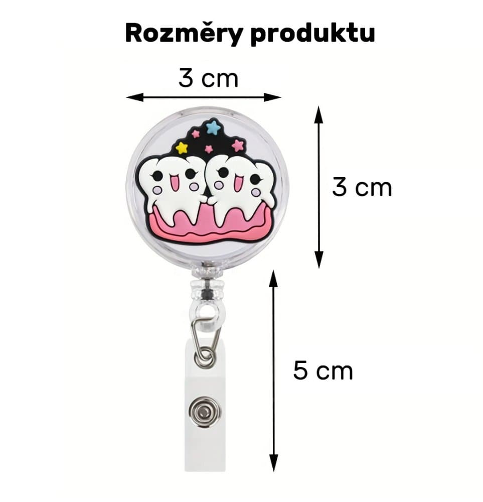 Navíjecí klip pro visačku, 1 ks (vzory dental) Dva zoubky - náhled 4