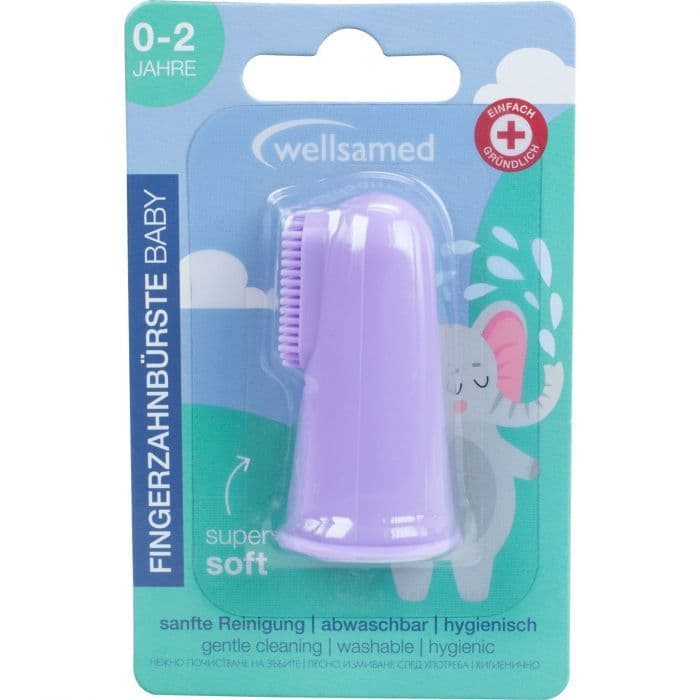 WellsaKids prsťáček dětský zubní kartáček (fialový), 1ks