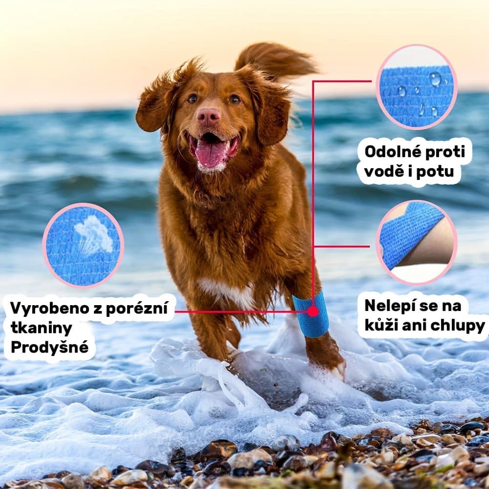 Samofixační bandáž - 5 cm x 4,5 m (fialová), 1 ks - náhled 3