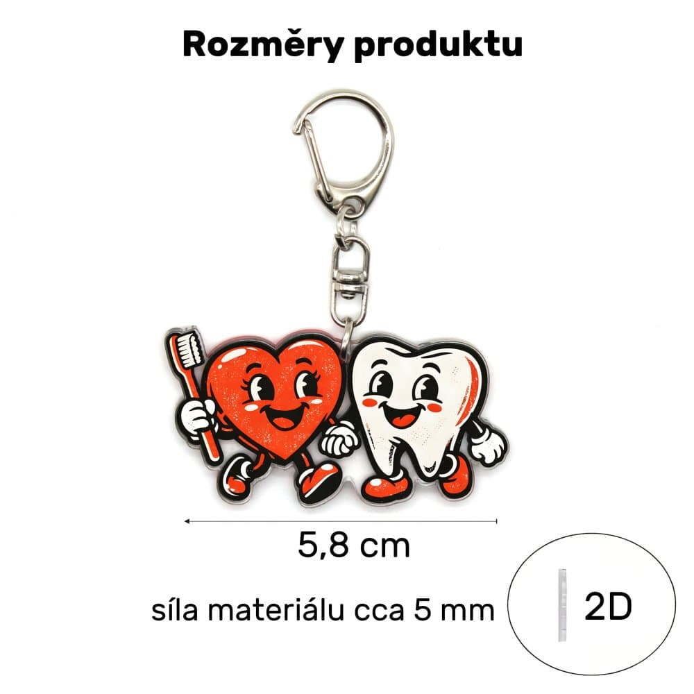 Akrylový přívěsek klíčenka, 1 ks - náhled 2