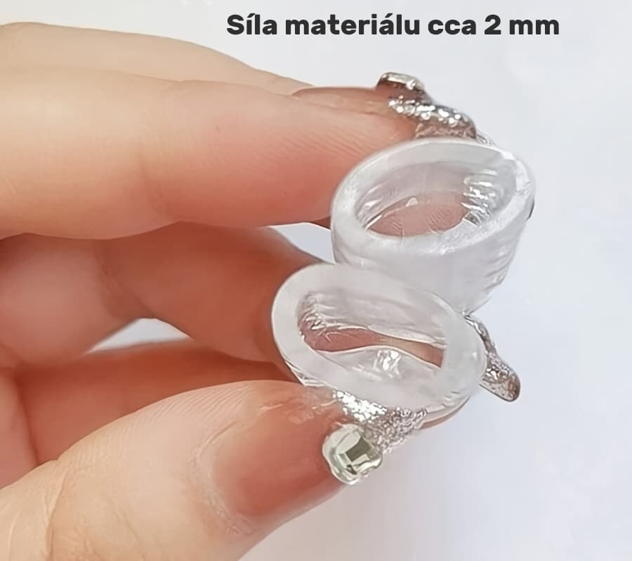 Ochranné silikonové návleky na prsty (transparent), 10 ks - náhled 4