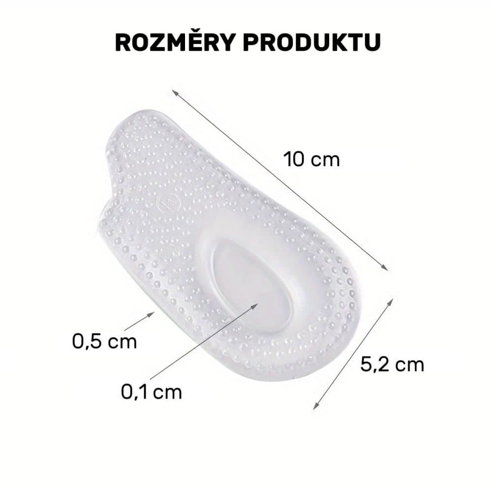 Gelové podpatěnky anatomické masážní (transparent), 2 ks - náhled 2