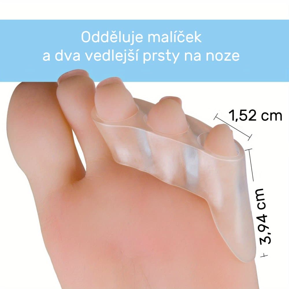 Gelový oddělovač tří prstů na noze (bílá), 2 ks - náhled 2