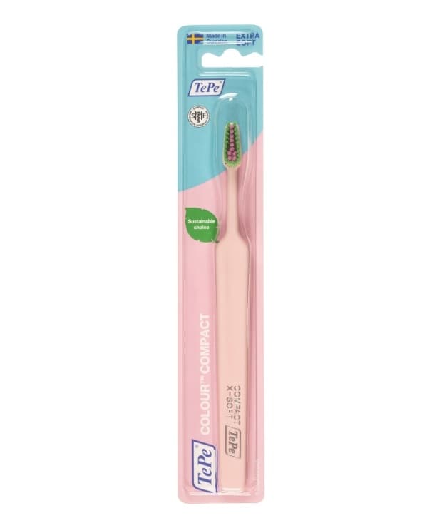TePe Compact Colour X-SOFT zubní kartáček, růžový (blistr) - náhled 4