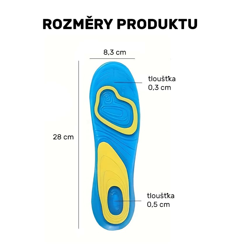 Měkké gelové vložky do bot (vel. 38-42) - náhled 4