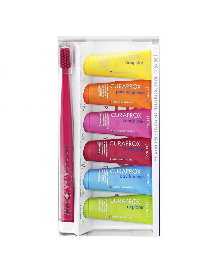 Curaprox zubní kartáček 5460 Ultra Soft bělicí pasty 6 x 10 ml dárková sada - náhled 2