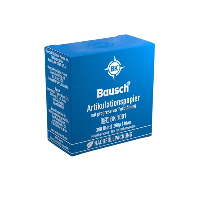 Bausch 200µ artikulační papír  BK1001 (modrý), 300 ks