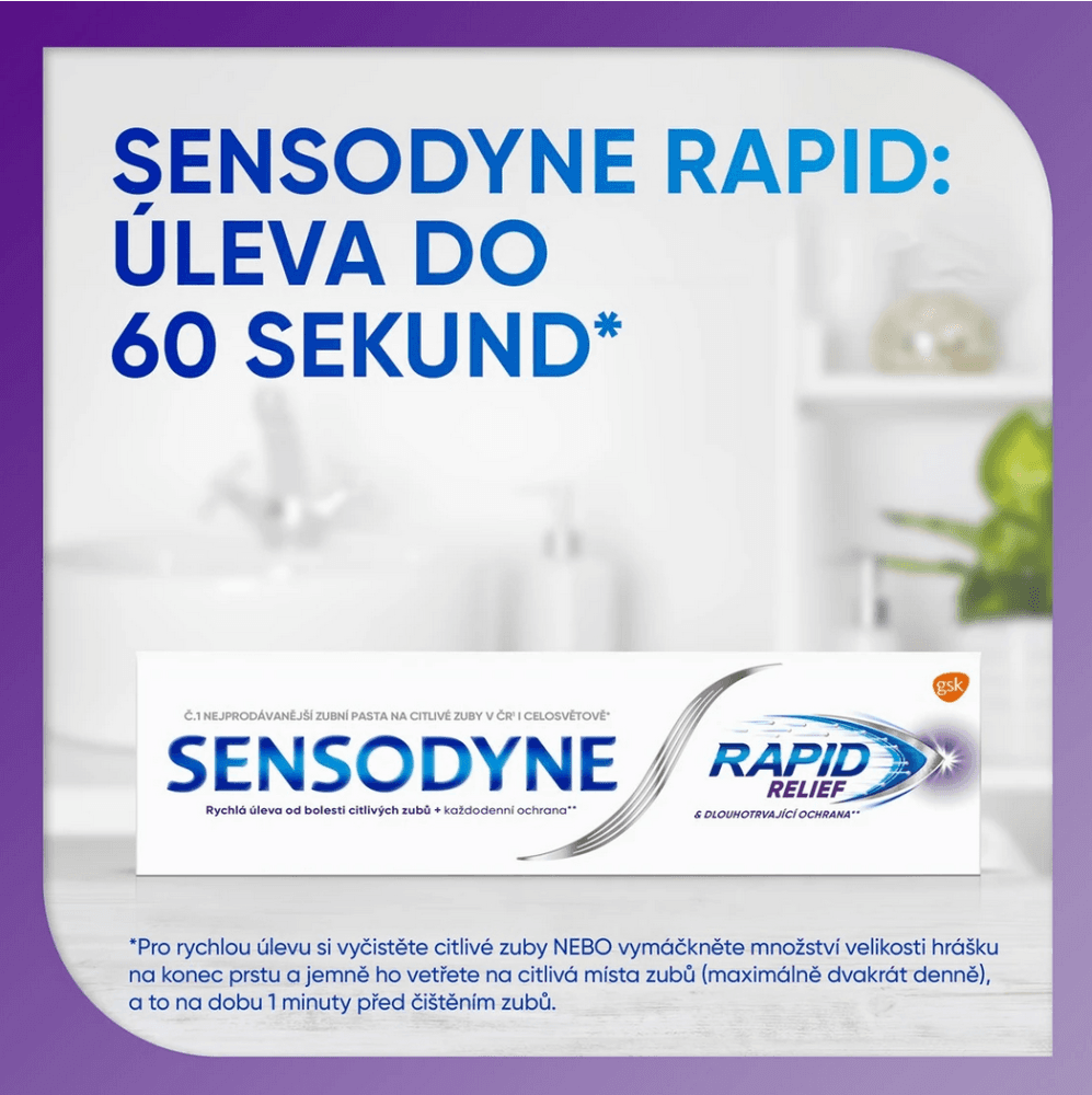 Sensodyne Rapid Relief zubní pasta, 75ml - náhled 3