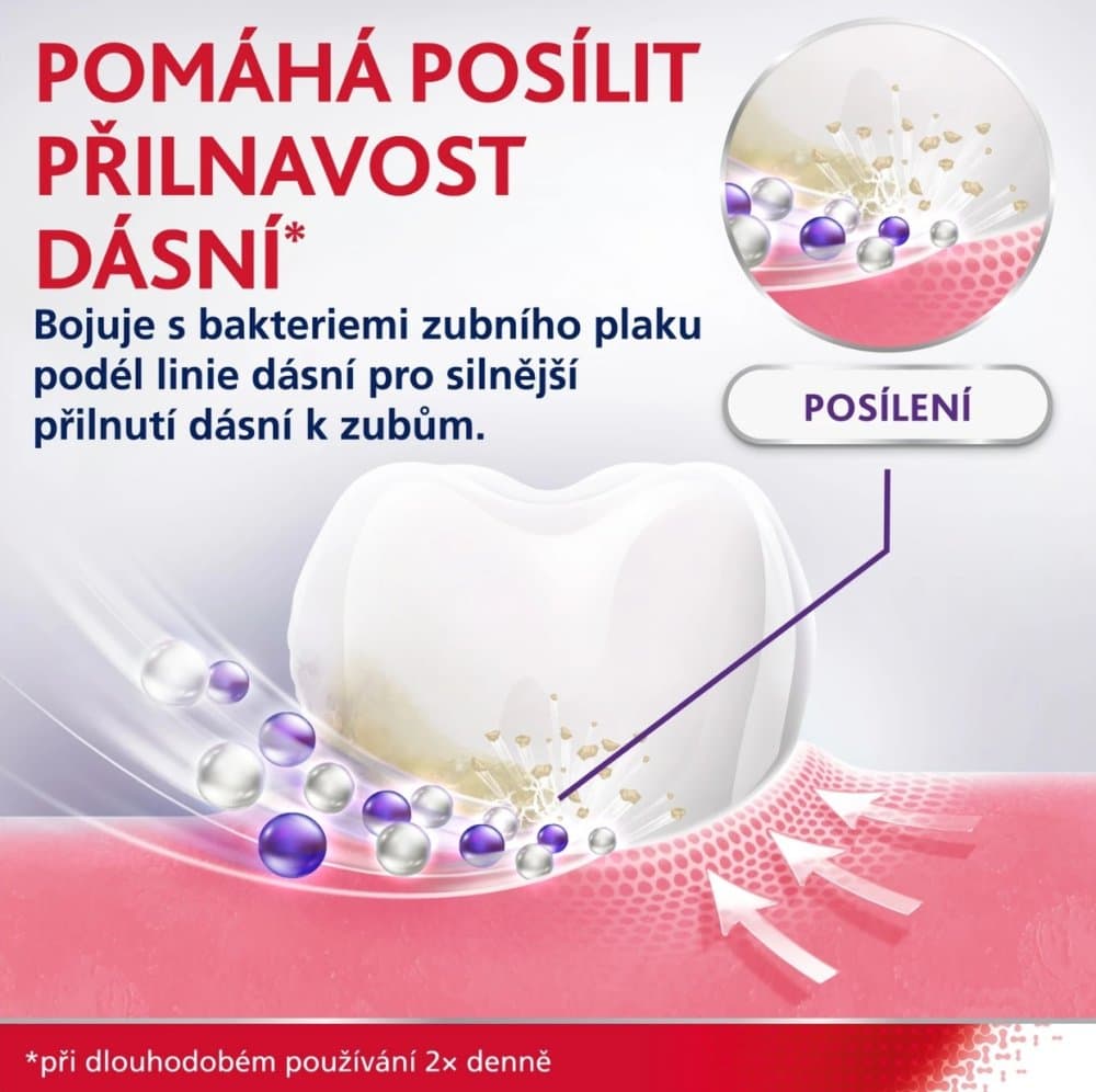 Parodontax Whitening Posílení a ochrana dásní zubní pasta s kys. hyaluronovou 75ml - náhled 4