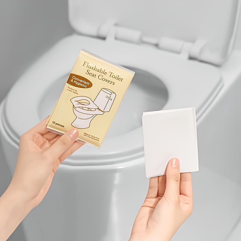 Jednorázová cestovní pokrývka wc sedáku, 10 ks