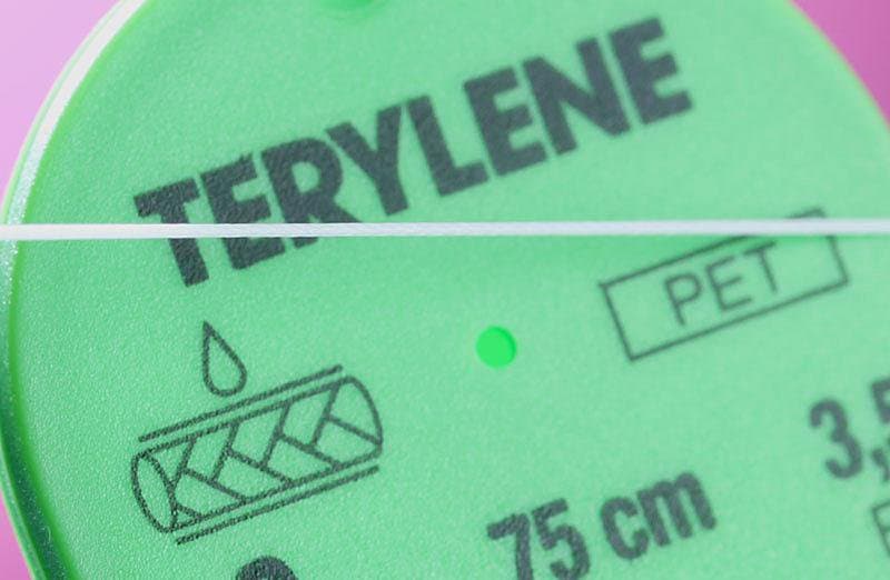 TERYLENE zelený (2/0) návleky bez jehly 10×0,5 m, 24 ks