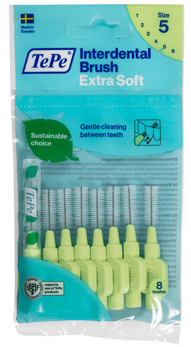 TePe EXTRA SOFT 5 mezizubní kartáčky 0,8 mm, 8 ks