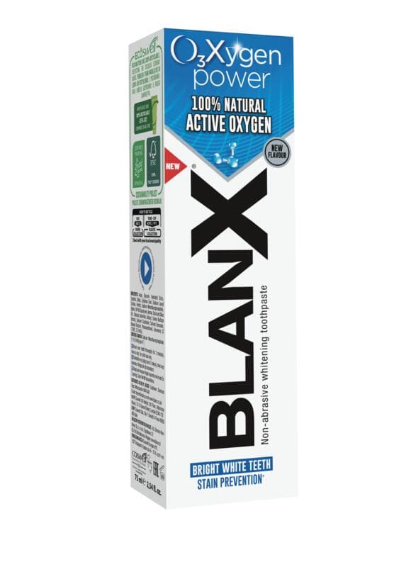 BlanX O3 Xygen Power bělící zubní pasta s aktivním kyslíkem, 75ml - náhled 2