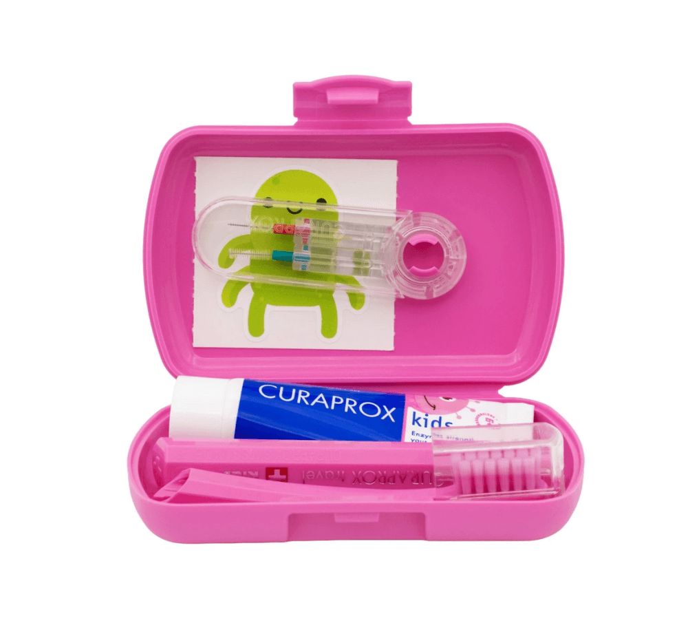 Curaprox Travel Set KIDS růžový - náhled 3