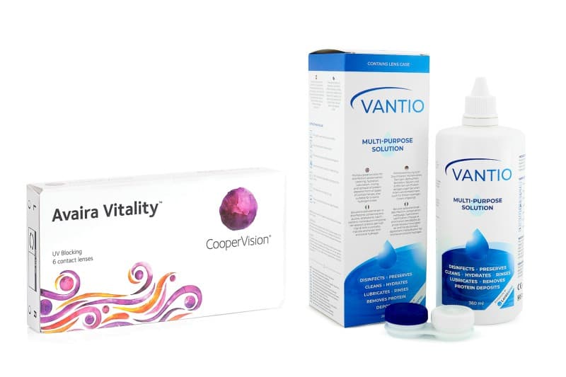 CooperVision Avaira Vitality (6 čoček) + Vantio Multi-Purpose 360 ml s pouzdrem