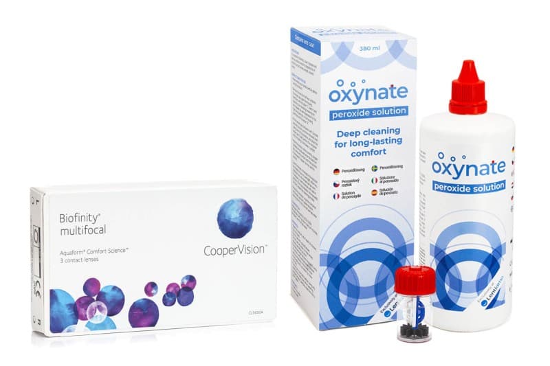 CooperVision Biofinity Multifocal (3 čočky) + Oxynate Peroxide 380 ml s pouzdrem