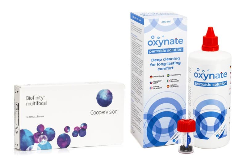 CooperVision Biofinity Multifocal (6 čoček) + Oxynate Peroxide 380 ml s pouzdrem