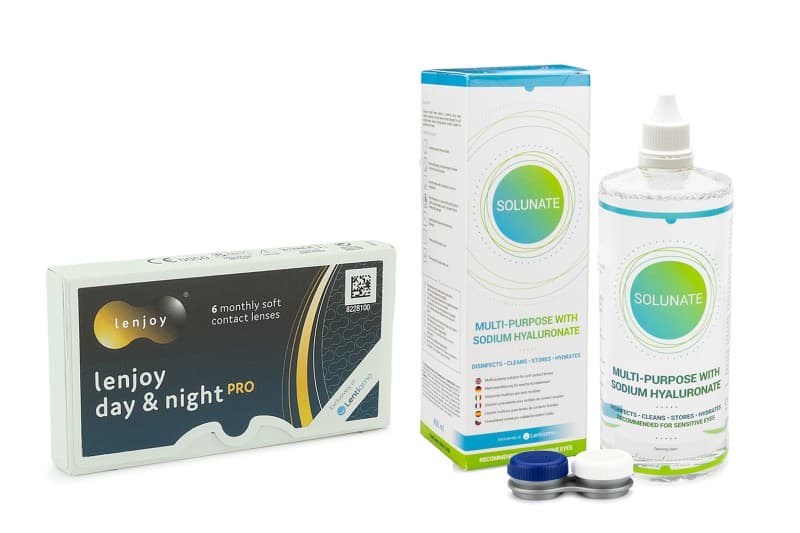 Lenjoy Lenjoy Day & Night PRO (6 čoček) + Solunate Multi-Purpose 400 ml s pouzdrem