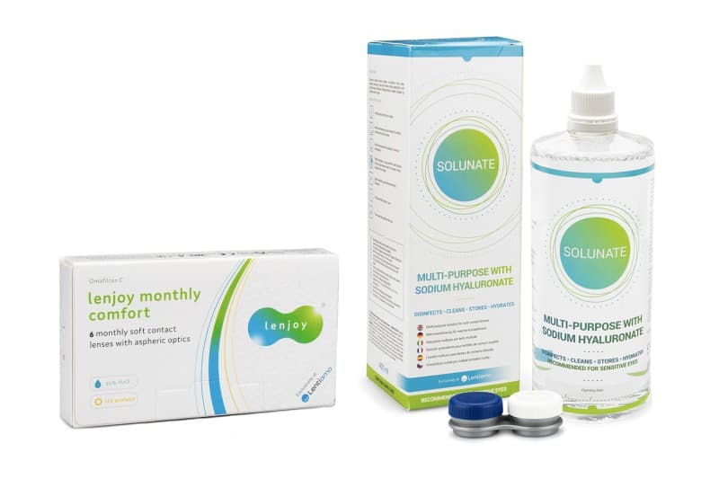 Supervision Lenjoy Monthly Comfort (6 čoček) + Solunate Multi-Purpose 400 ml s pouzdrem