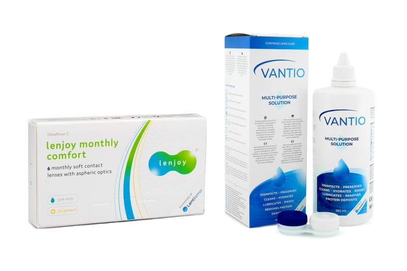 Supervision Lenjoy Monthly Comfort (6 čoček) + Vantio Multi-Purpose 360 ml s pouzdrem
