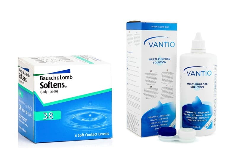 Bausch & Lomb SofLens 38 (6 čoček) + Vantio Multi-Purpose 360 ml s pouzdrem