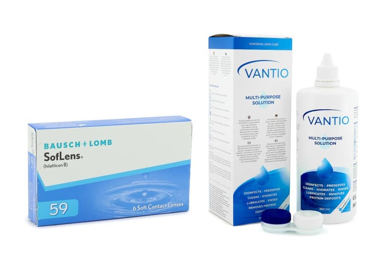 Bausch & Lomb SofLens 59 (6 čoček) + Vantio Multi-Purpose 360 ml s pouzdrem