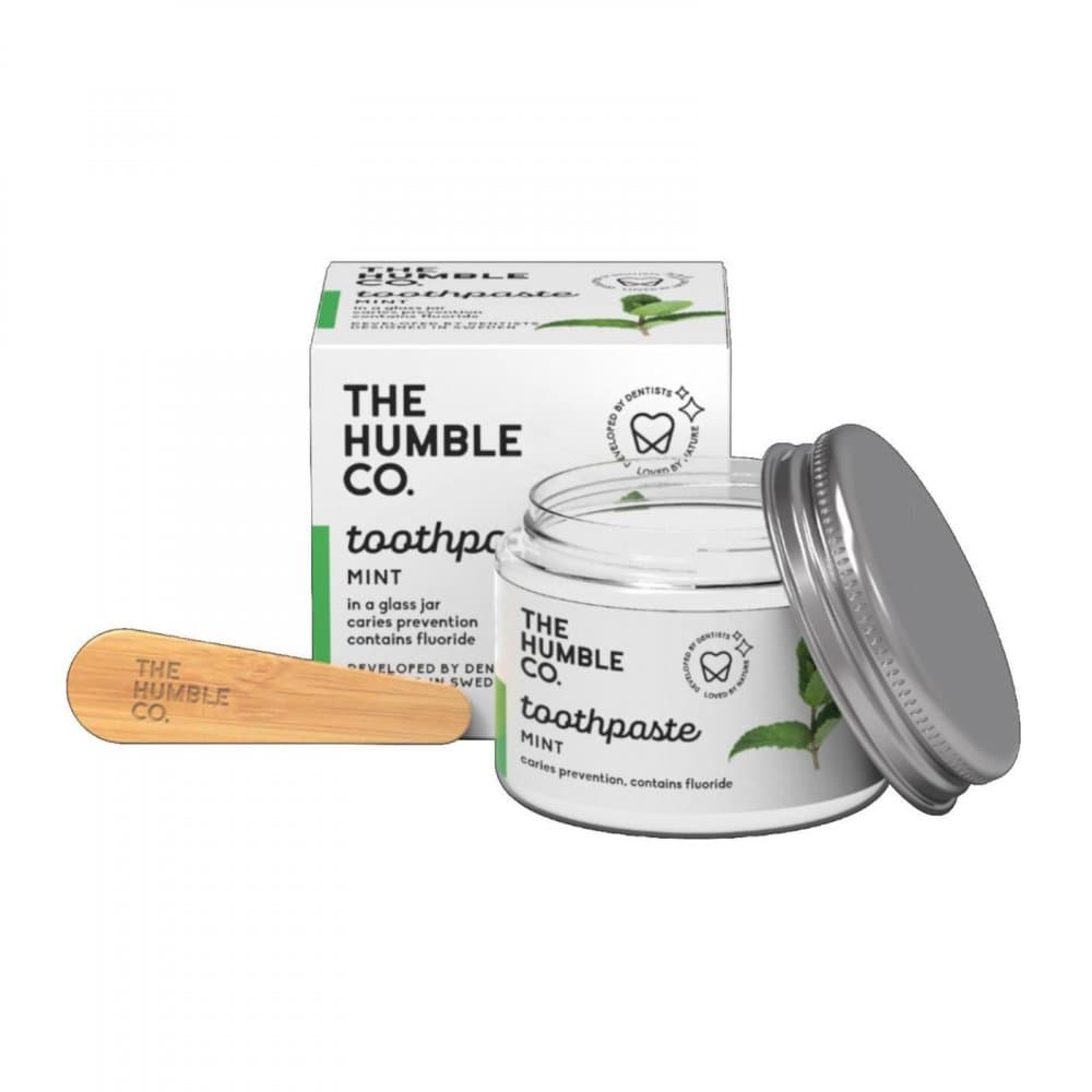 Humble mátová zubní pasta s fluoridy ve sklenici, 50ml