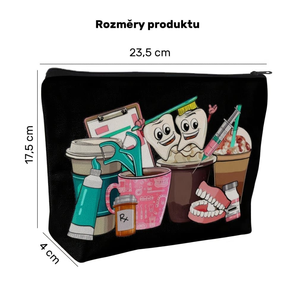 Toaletní taštička s potiskem dental, 1 ks - náhled 3